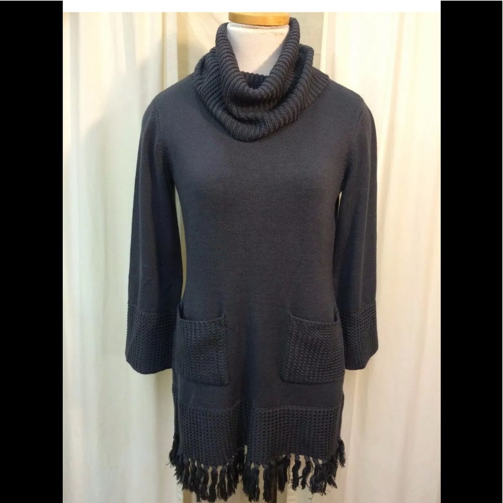 Soft Surroundings Montreux sweater tunic XS gray